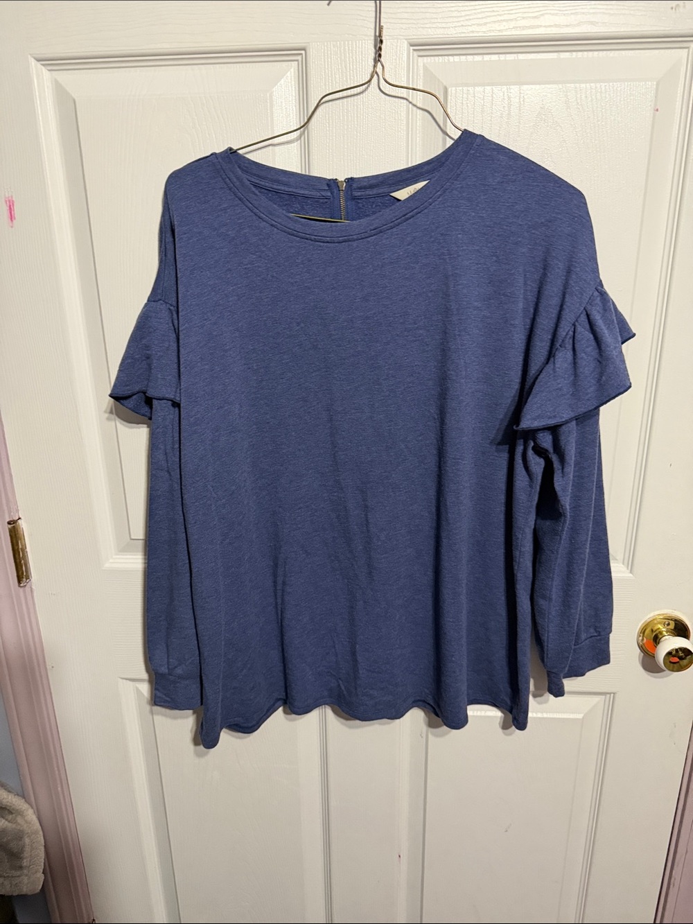 Matilda Jane Indigo Ruffle Sleeve Sweatshirt